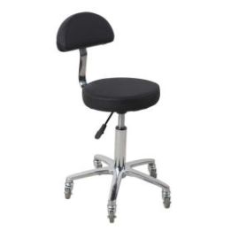 SF Hudson Backrest Stool Black