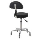 SF Hudson Backrest Stool Black